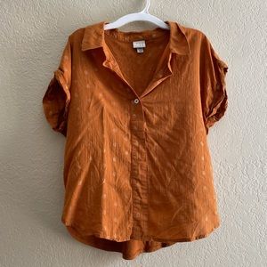 A New Day Partial Button Down Blouse